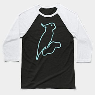 80s Retro Neon Sign Cockatoo Baseball T-Shirt